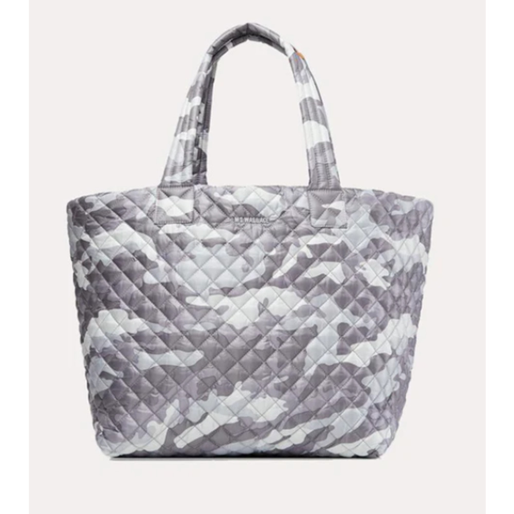 MZ WALLACE Light Grey Camo Oxford Large Metro Tote